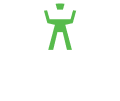 green man in white outline and Arcem entry systems under it